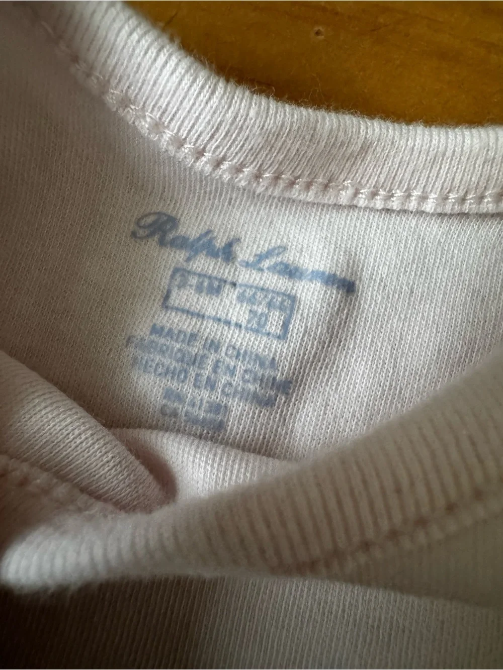 Ralph Lauren Baby Girl Cotton Long-Sleeve Bodysuit in Delicate Pink 3-6 Months